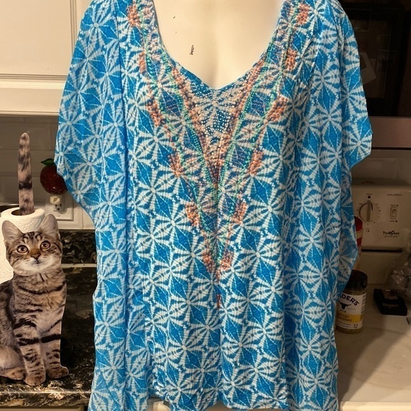 Ruby Rd. Tops - L womens Ruby Rd casual bat sleeve stretch plus size top 1X. Nice condition